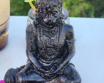 6inch/15cm coconut wood meditataion  hanuman ji , gift purpose ,  home decor , show piece , religious gift , hare krishna ,