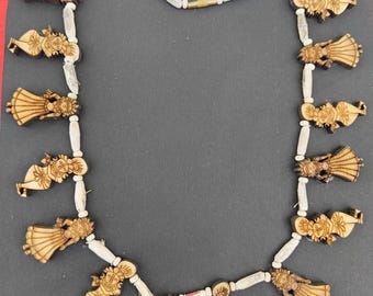 maharas tulsi mala , many gopi in tulsi mala , hare krishna mala , radha rani with all gopi in this mala , tulsi kanthi mala