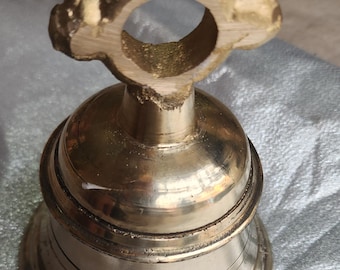 temple bell , hanging brass bell for religious purpose , ghanta bell , vrindavan bell , Brass Temple Bell Handmade Ghanta Meditation Bell