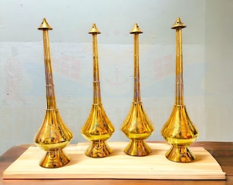 7.5inch(19cm) gulabdani , brass bottle for ganga jal , rose water brass bottle , perfume sprinkler ,brass water bottle , water sprinkler