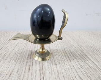 2-calowy kamień do shivlingu z 4-calowym jaladharem, czysty autentyczny shivling, shiv bhakt shivling, do codziennego kultu pooja