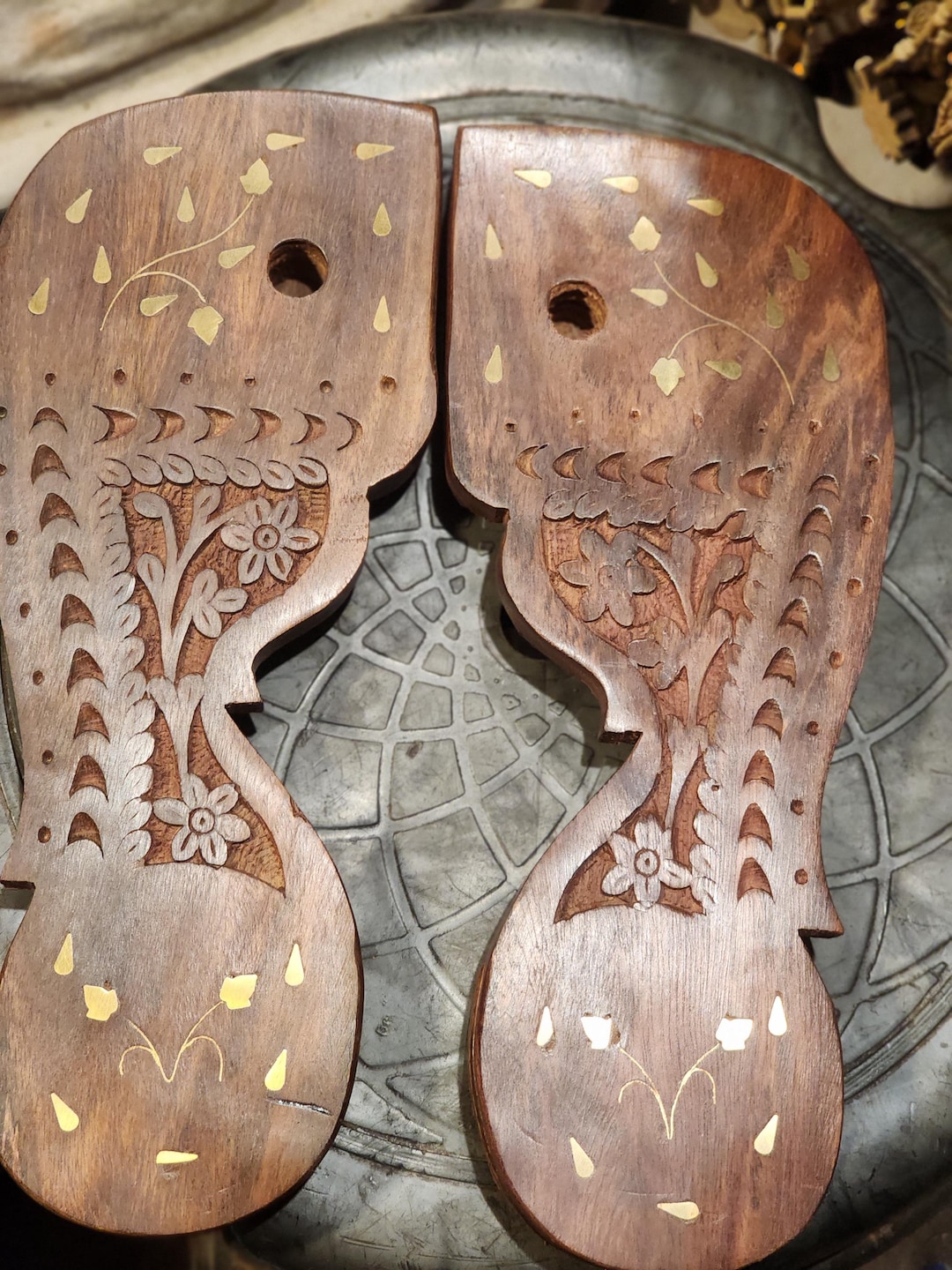 Buy 10inch/26cm Paduka for Human User Poojari Khadau Charan