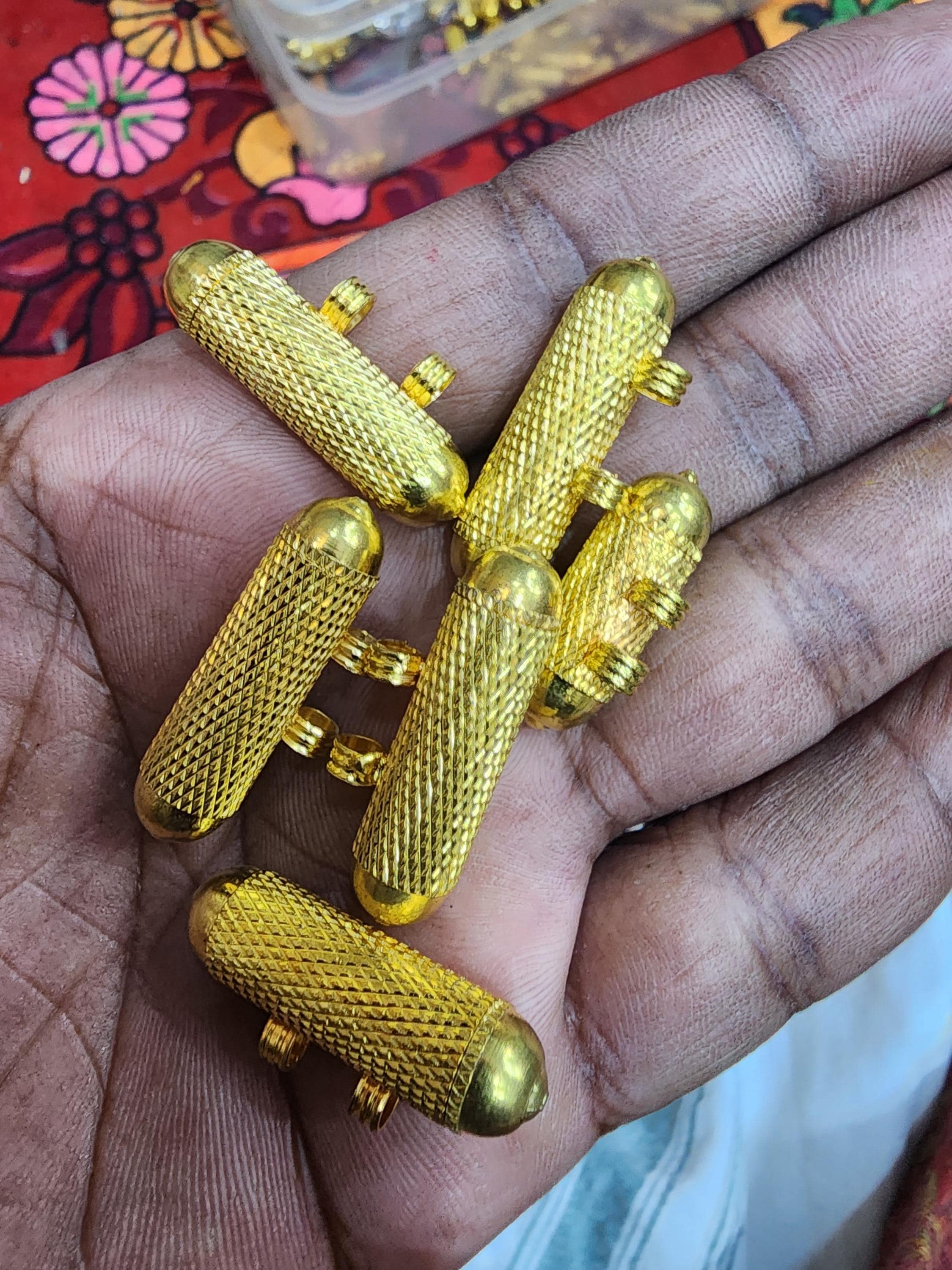 Small Metal Pendent , Golden Tabiz Stylish Tabij Amulet Pendant