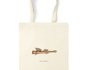 Cotton Tote Bag with Fish Logo and Strap – Stylish, Eco-Friendly Bags