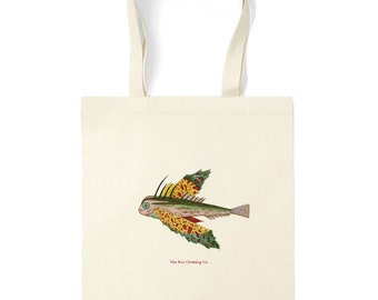 Cotton Tote Bag with Fish Logo and Strap – Stylish, Eco-Friendly Bags