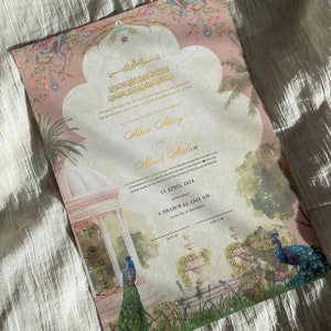 Luxus foliertes A4 Nikkah-Zertifikat | Schreibfeder |Nikkah Nama | Muslimische Heiratsurkunde | Personalisierte Namen | Koranvers |