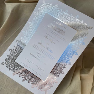 Luxus foliertes A4 Nikkah-Zertifikat | Schreibfeder |Nikkah Nama | Muslimische Heiratsurkunde | Personalisierte Namen | Koranvers |