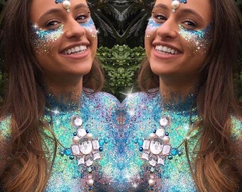 Lichaamsglitter | Gezichtsglitter | Festivalstijl glitter | Make-up en schminken