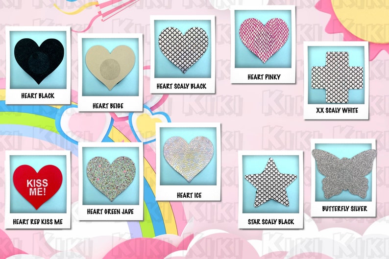 10 Pairs Nipple Stickers Nipple Pasties Rave Pasty Heart Nipple Sticker