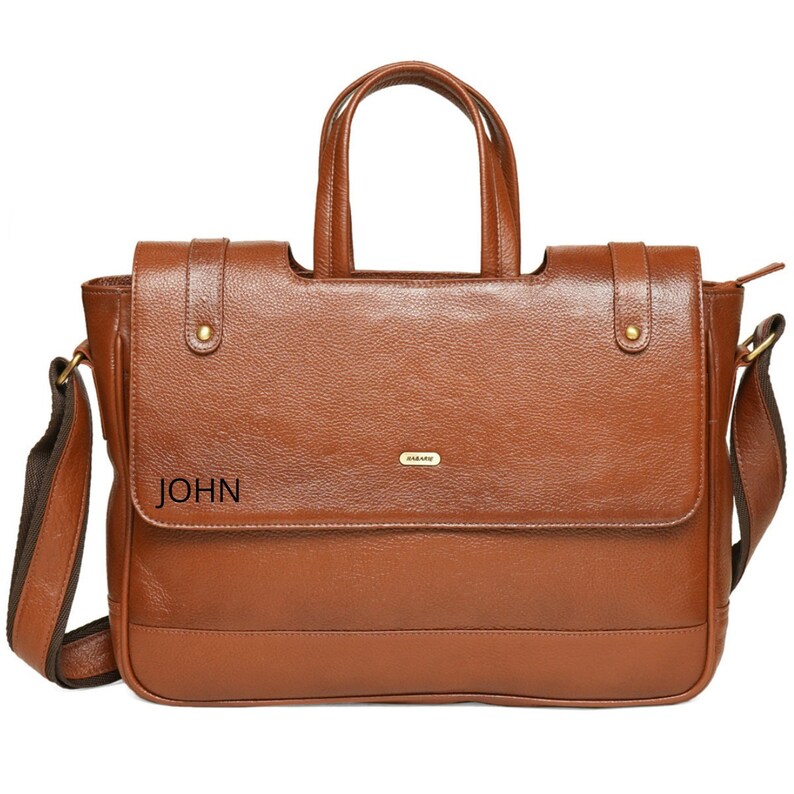Personalised Leather Laptop Bag Messenger Bag Office Bag Etsy