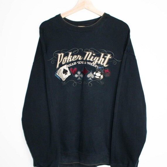 Vintage Poker Night Sweatshirt Size XL Etsy