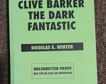 Clive Barker The Dark Fantastische Douglas E Winter unkorrigiert Beweis Harper Collins Australia isbn 000715092X 2002