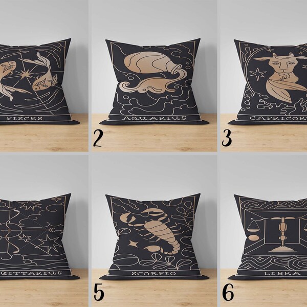 Zodiac Pillows Etsy