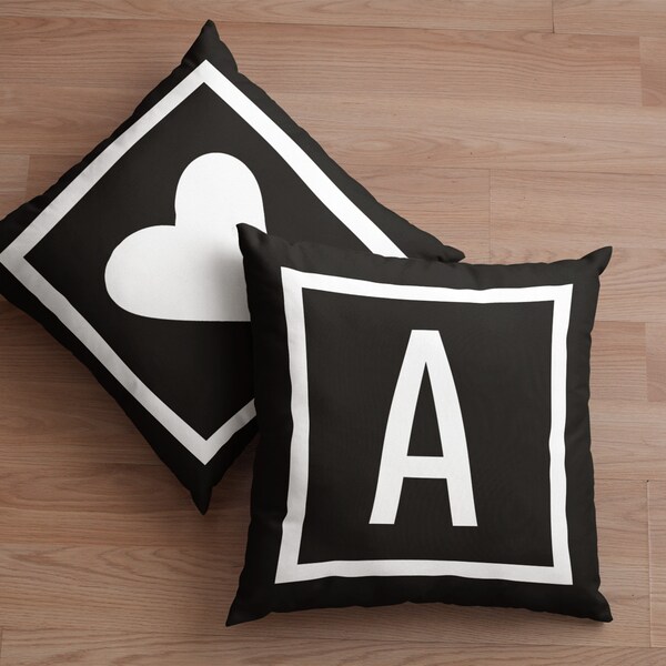 Monogram Pillow Case Etsy