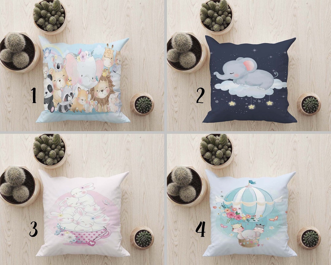 Minimalist Pillow, Nursery Pillow, Elephant Pllow, Indoor Pillow, Kids