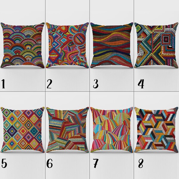 Colorful Pillow Case Etsy