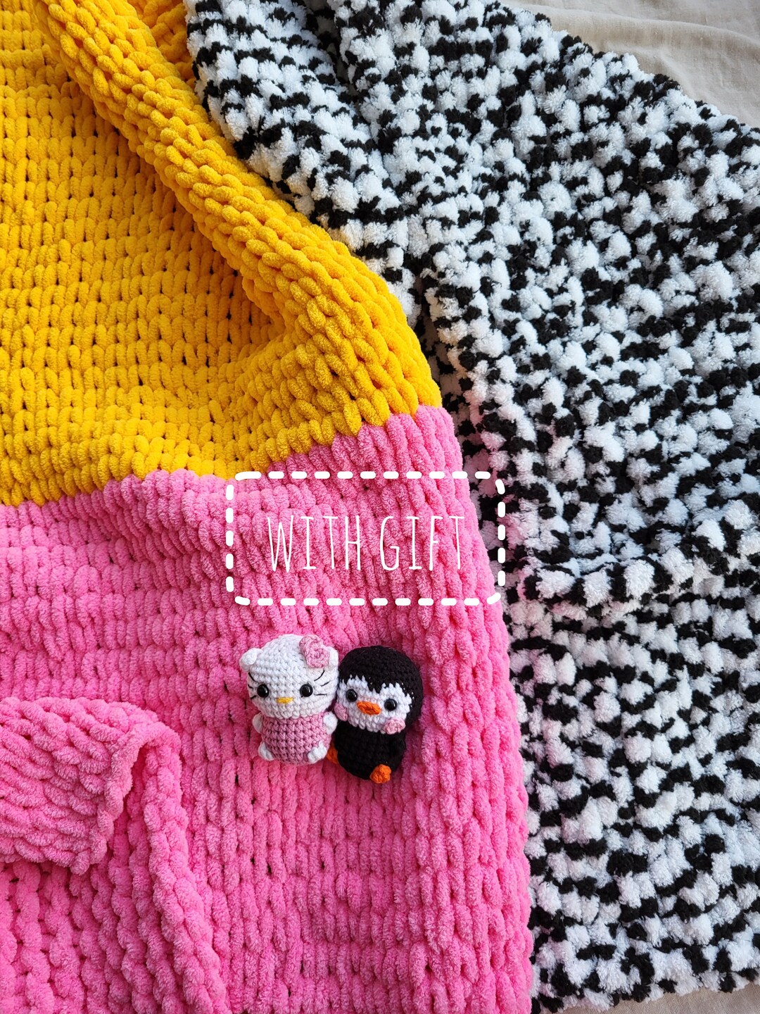 Soft Fluffy Hand Knit Baby Blanket, Newborn Baby Blanket, Custom Chunky