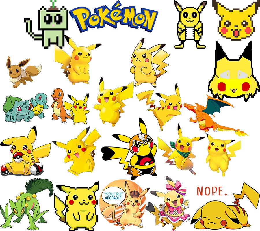 22 Pokemon Face Svg Big Bundle Pikachu Snorlax Clipart Cut -  Norway