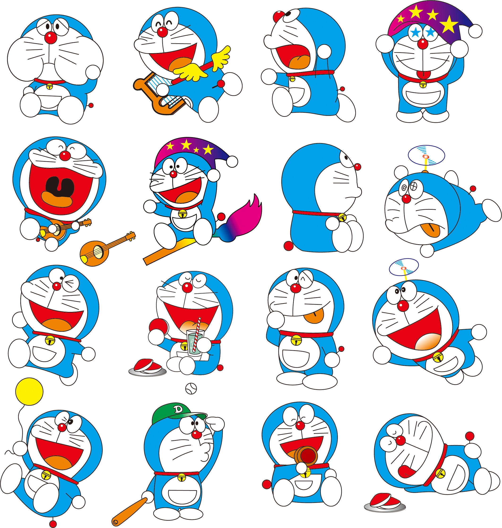 50 Pcs Japanese Anime Stickers Doraemon Nobita Nobi Shizuka Cartoon