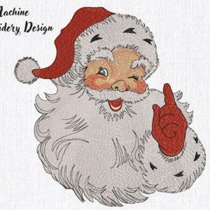 Feestelijk kerstman kerstborduurontwerp Perfect voor vakantiedecor, kerstprojecten, cadeaus en meer Directe download borduurbestand