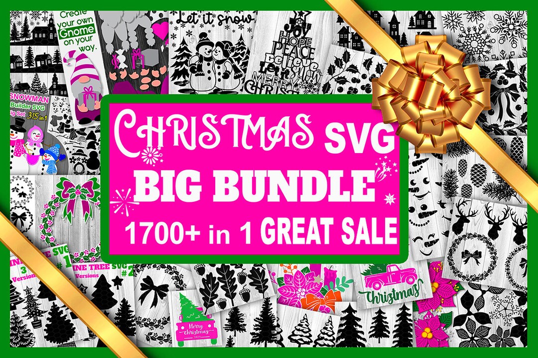 1700 MEGA Christmas SVG Bundle, Cut Files for Cricut, Christmas ...