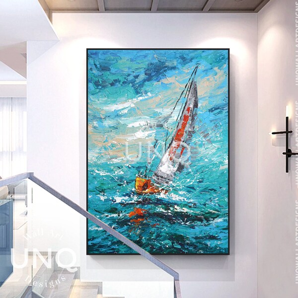 Sailboat Canvas Etsy