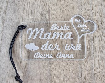 Best Mom in the World Keychain Mother Day Birthday Gift