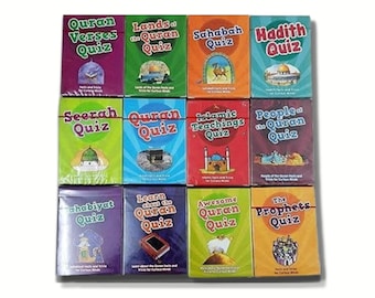 Islamic Quiz Cards: Quran, Hadith, Seerah - Family Learning (12-Pack)