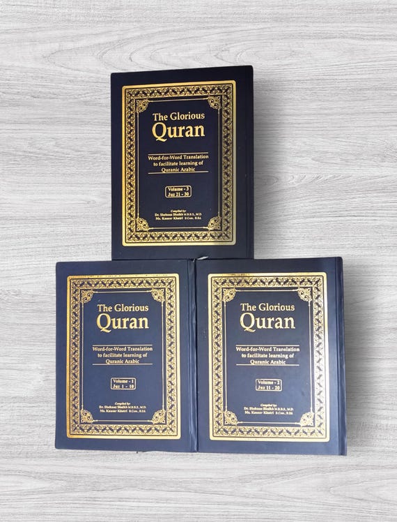 Holy Bible Placed By The Gideons The Holy Quran - Arabic Text With English Translation & Transliteration (Hardback) Quran Asian Antiquarian & Collectible Books In Arabic - Foto 6