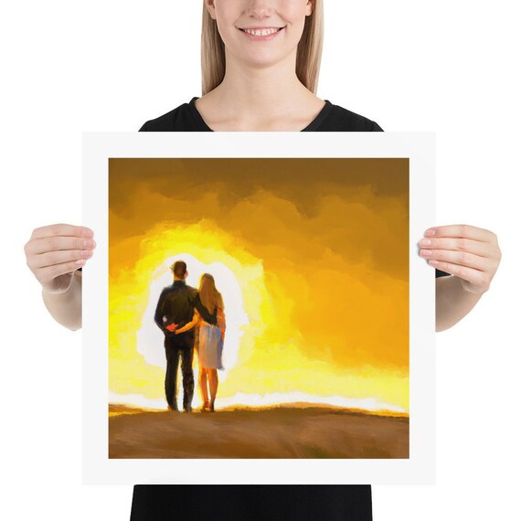 Romantic Couple Wall Art Print Digital Download. A Couple Etsy
