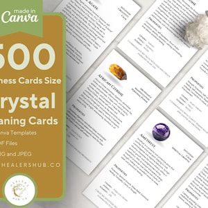 500 Crystal Meaning Editable and Printable Cards With Images For Crystal Shops .