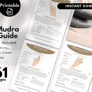 Mudra Guide: Hand Yoga Cards for Meditation (Digital Download, A4/A5 Charts)