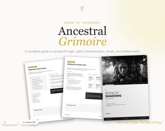 Ancestral Grimoire & Book of Shadows | Witchcraft PDF (Printable)