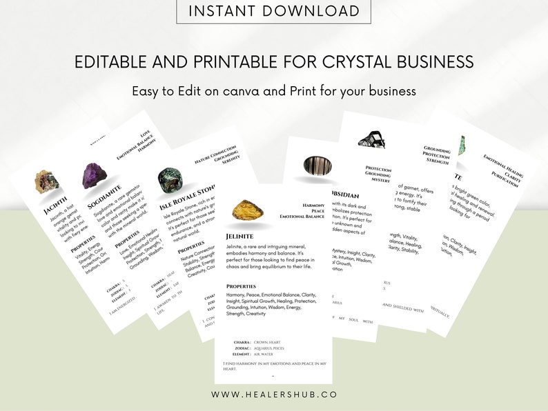 700 Crystal Meaning Editable and Printable Cards With Images For Crystal Shops . image 8
