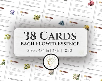 Cartes de fleurs de Bach : référence de 38 traits de guérison (PDF imprimable)