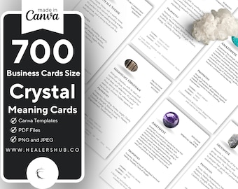 700 Crystal Meaning Editable and Printable Cards With Images For Crystal Shops .