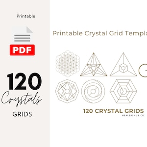 120 Crystal Grid Templates: Sacred Geometry Layouts (PDF Printable)