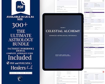 Bundle astrologie : plus de 300 pages, guide du thème natal (téléchargement numérique)