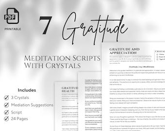 7 Guided Gratitude Meditation Scripts With Crystals : Mindfulness & Positivity