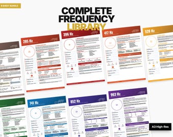 9 Schede informative sulla frequenza del solfeggio: guida allo studio approfondita (PDF A3)