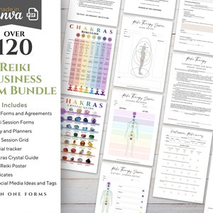 May include: A collection of printable forms for Reiki practitioners, including client intake forms, session notes, chakra charts, and more. The forms are designed to help Reiki practitioners run their businesses efficiently and professionally.