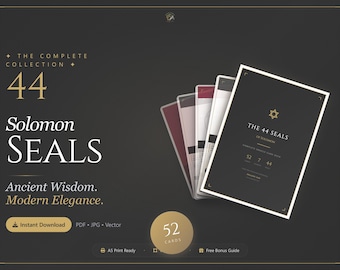 44 Solomon Seals Oracle Deck for Grimoire (Printable PDF)