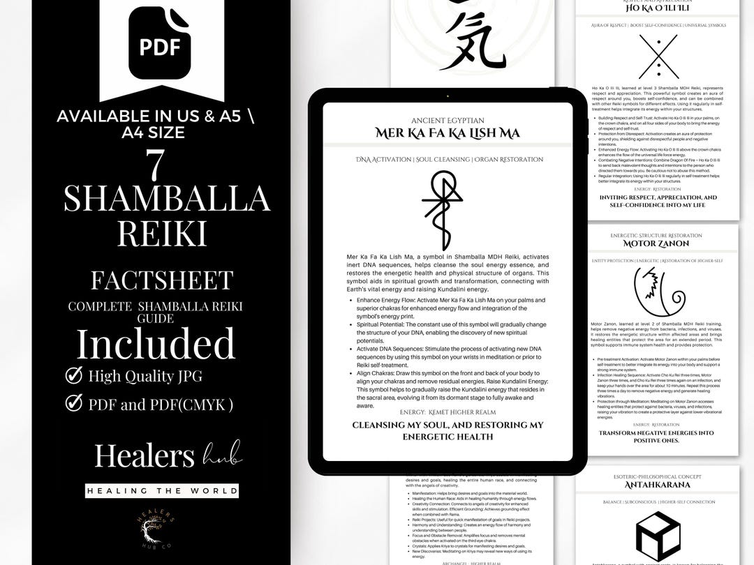 Shamballa Reiki Symbols : Digital Cards With PDF and Jpeg| Karuna Sets ...