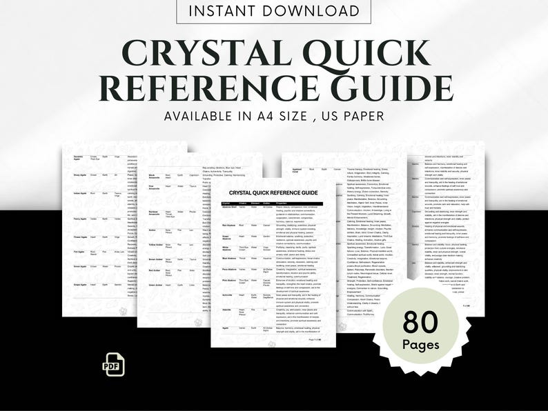 Crystal Reference Style Crystal Quick Reference Guide - 700 Crystals, Chakra, Element, Zodiac ...