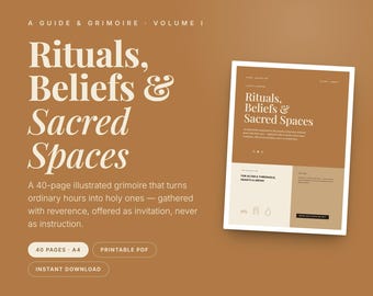 Grimoire Printable PDF | Rituals, Beliefs, Sacred Spaces Guide (Digital Download)