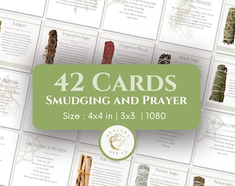 Smudging & Prayer Cards Set: Spiritual Cleansing Guide