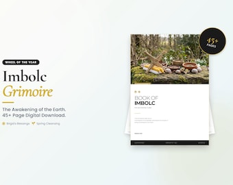 Imbolc Grimoire Printable PDF: 48-Page Book of Shadows Guide