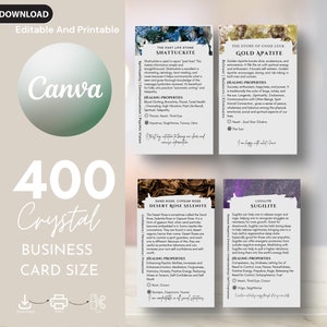 400 Crystal Meaning Editable And Printable business Card size