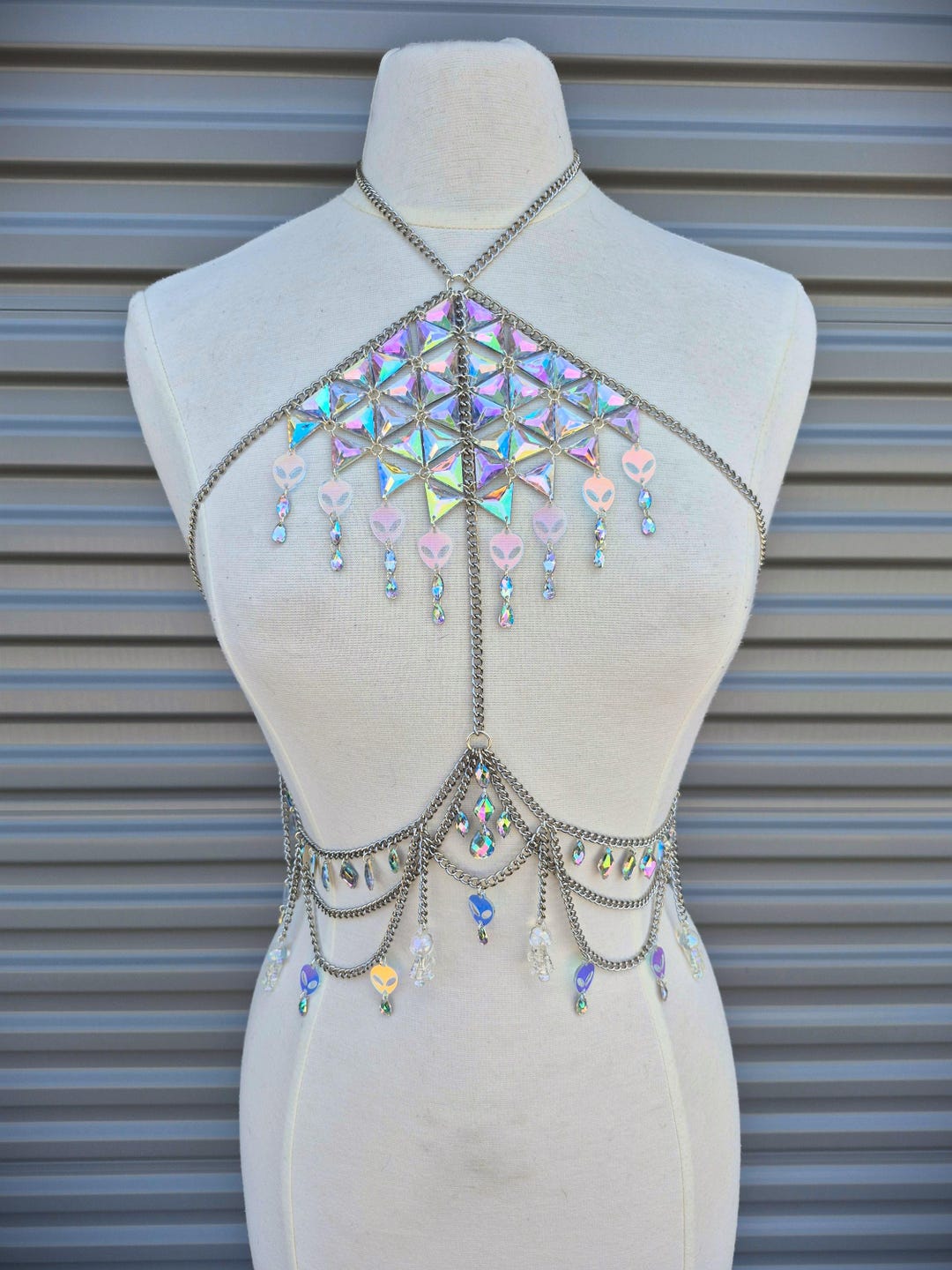 Chains Rave Alien Aura Space Rave Body Chain Adjustable - Etsy