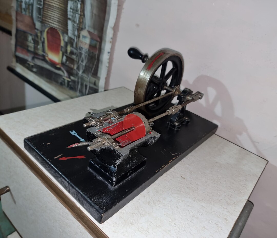 Vintage Steam Engine Model; Vintage Metal Machine; Antique Decor - Etsy